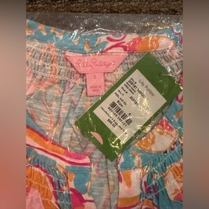 Lilly Pulitzer Pink and Orange Essie Dress “Peel N Eat” Pattern Size Small